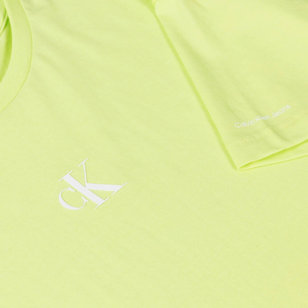 Calvin Klein-Teen Girls Green Cotton T-Shirt | Childrensalon Outlet