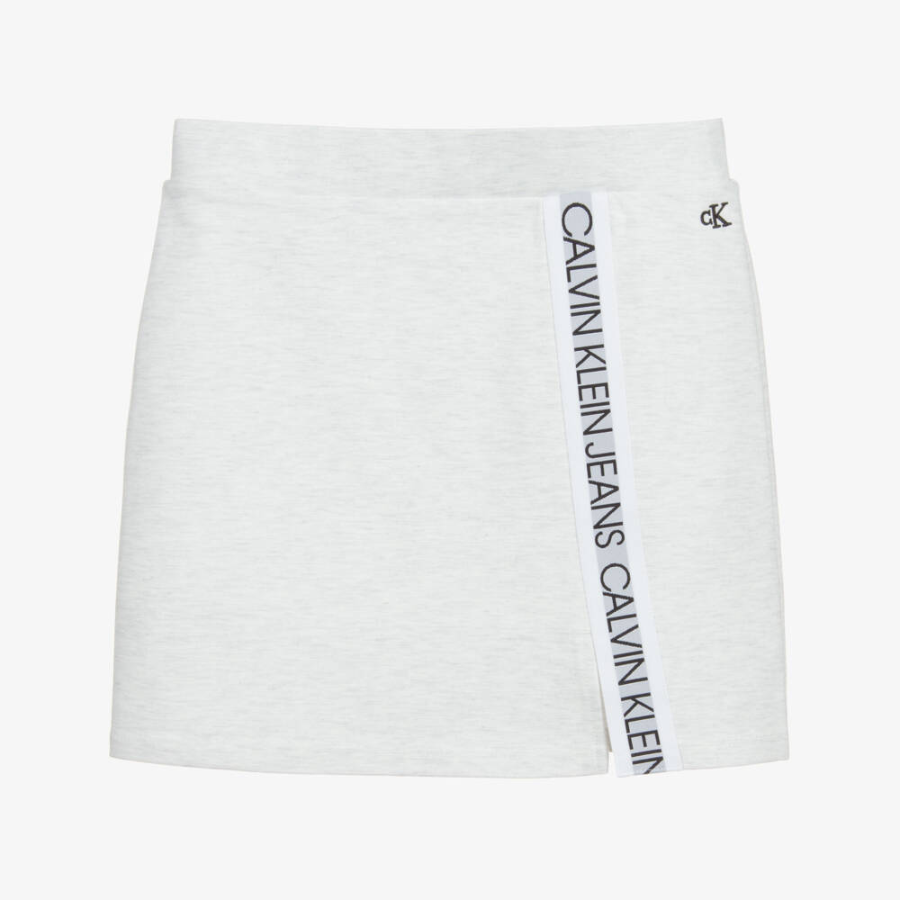 Calvin Klein Jeans-Teen Girls Grey Logo Skirt | Childrensalon Outlet