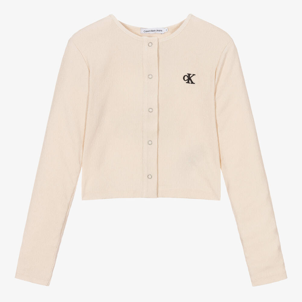 Calvin Klein - Кремовый кардиган для девочек-подростков | Childrensalon