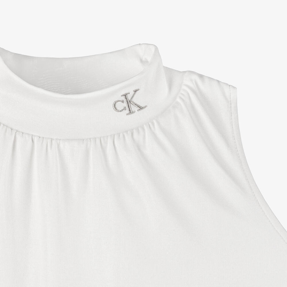 Calvin Klein-Teen Girls Ivory Iridescent Dress | Childrensalon Outlet