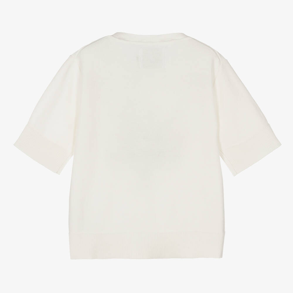 Calvin Klein Jeans-Teen Girls Ivory Knit Sweater | Childrensalon Outlet