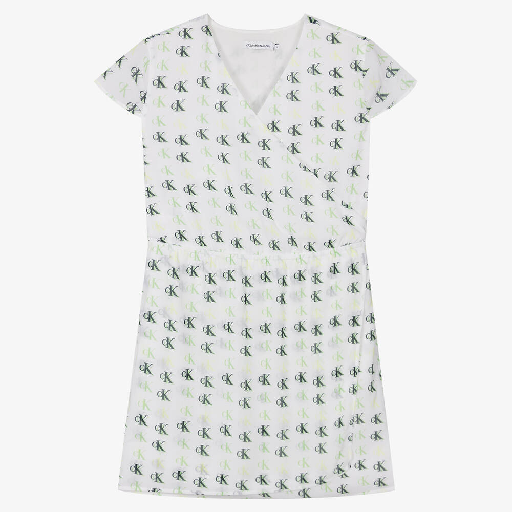 Calvin Klein Jeans Teen Girls Ivory Logo Dress Childrensalon