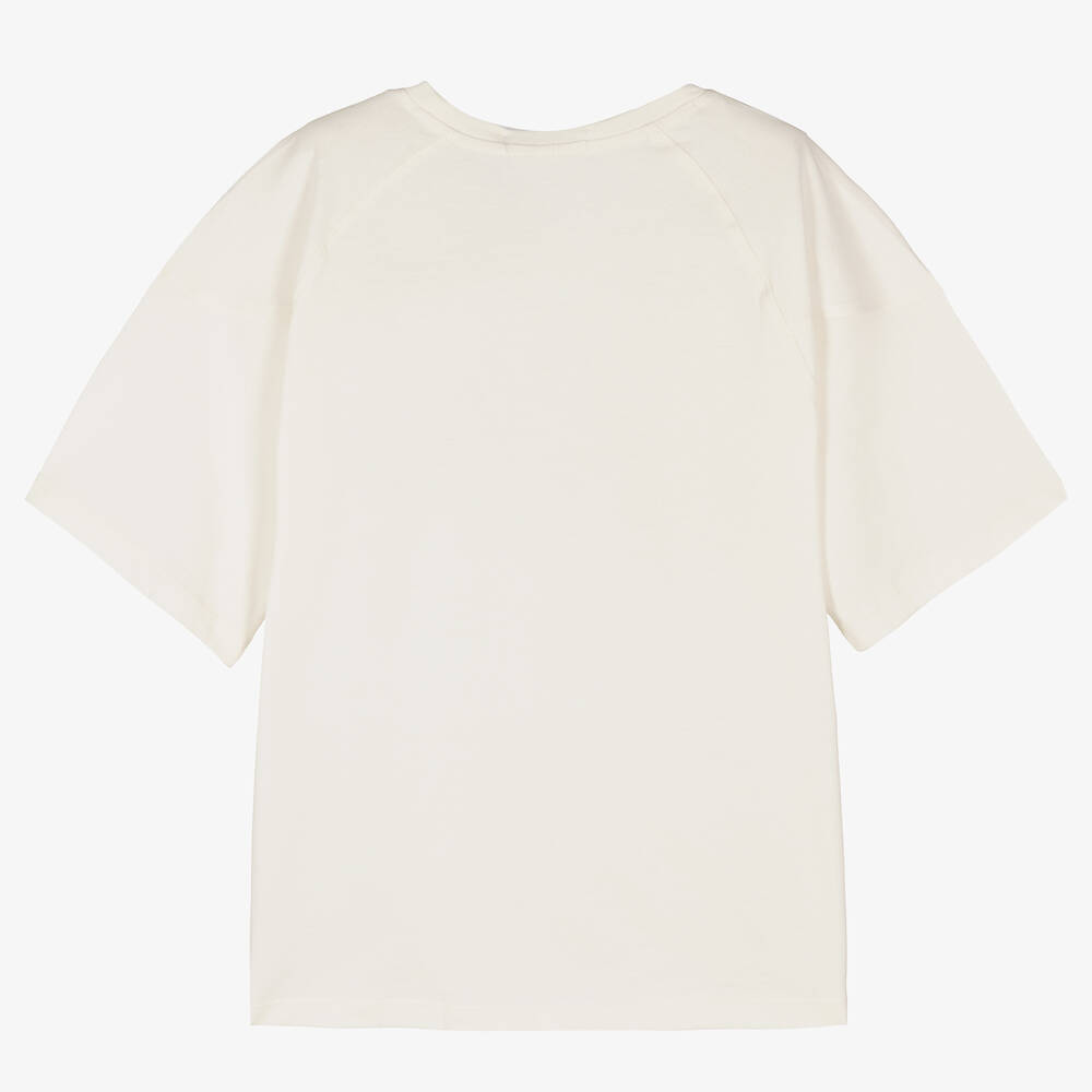 Calvin Klein Джинсы-Кремовая футболка для девочек | Childrensalon Outlet