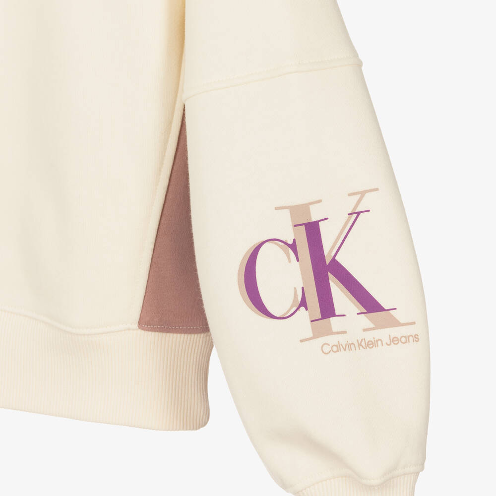 Calvin Klein Джинсы-Кремово-розовый свитшот | Childrensalon Outlet