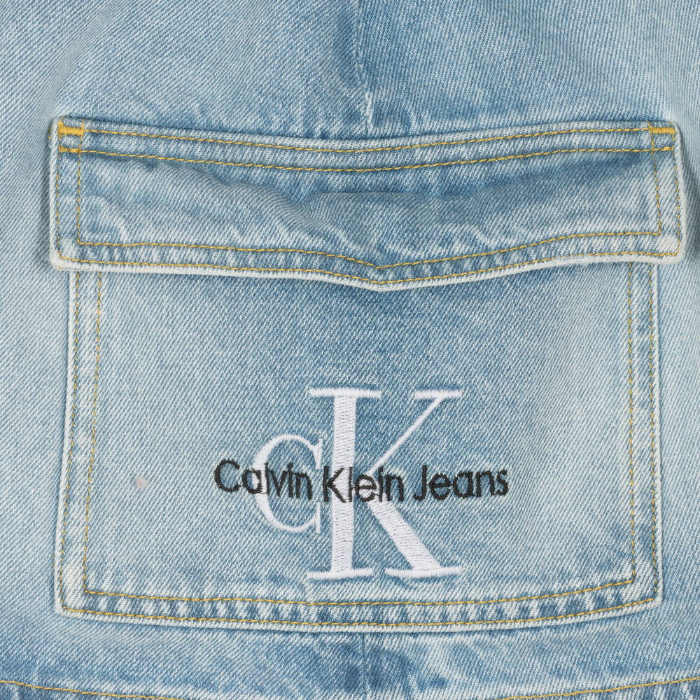 Calvin Klein Jeans-Teen Girls Light Blue Denim Skirt | Childrensalon Outlet