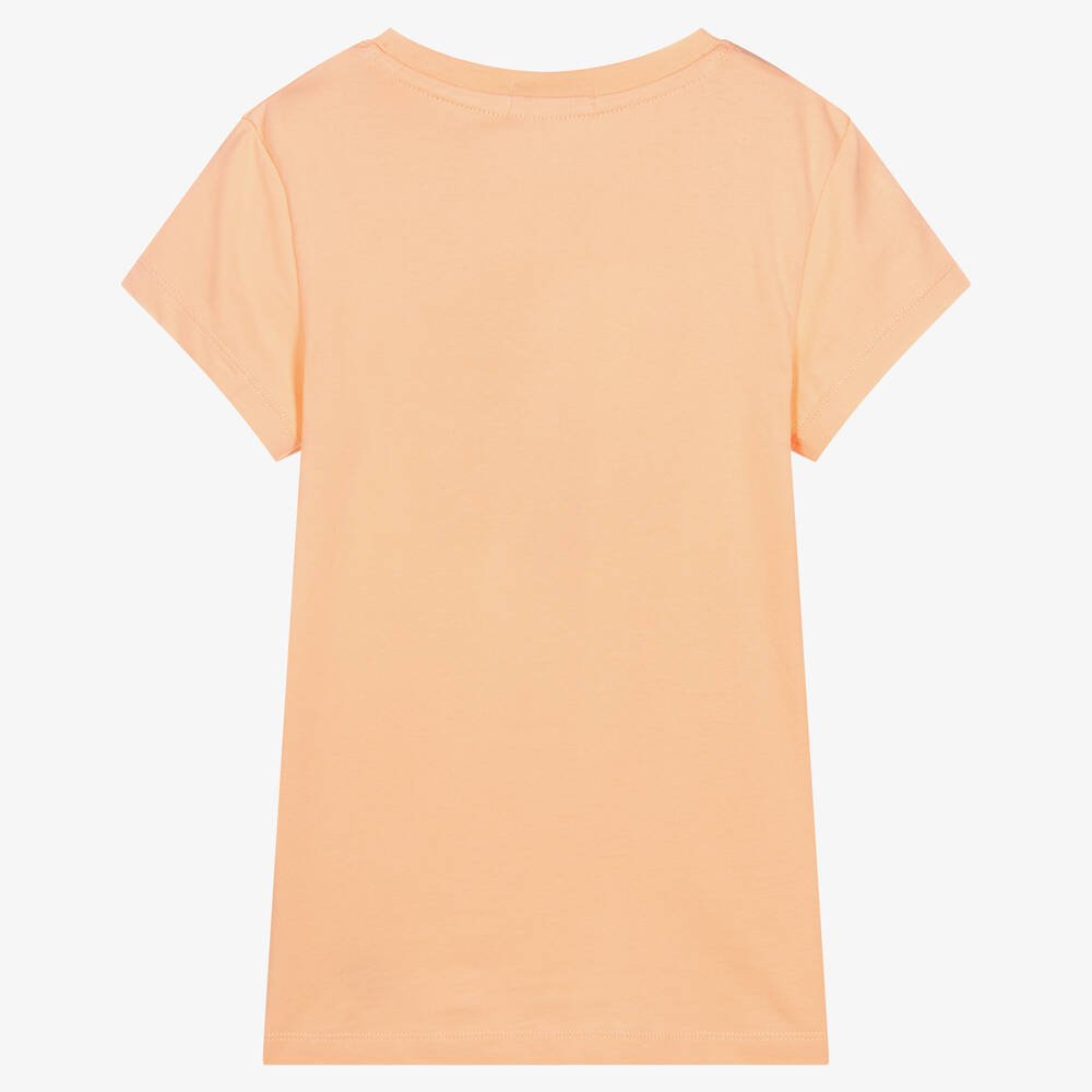 Calvin Klein Jeans-تيشيرت تينز بناتي قطن لون برتقالي | Childrensalon Outlet
