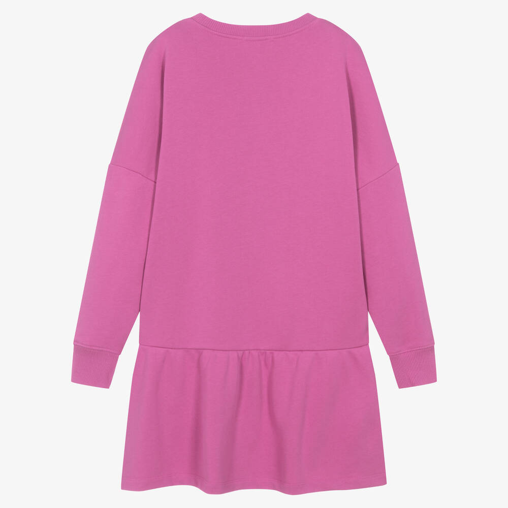 Calvin Klein-Teen Girls Pink Cotton Frilled Dress | Childrensalon Outlet