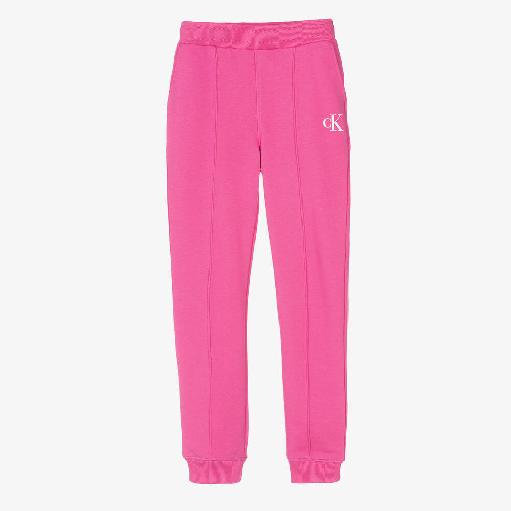Teen Girls Pink Cotton Joggers
