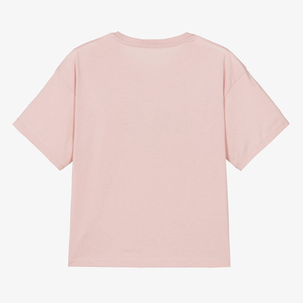 Calvin Klein-Teen Girls Pink Cotton T-Shirt | Childrensalon Outlet
