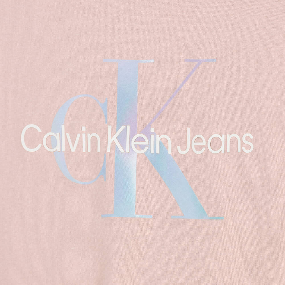 Calvin Klein-Teen Girls Pink Cotton T-Shirt | Childrensalon Outlet