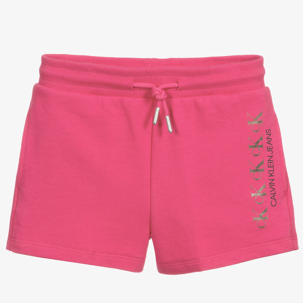 Calvin Klein Jeans - Teen Girls Pink Logo Shorts | Childrensalon