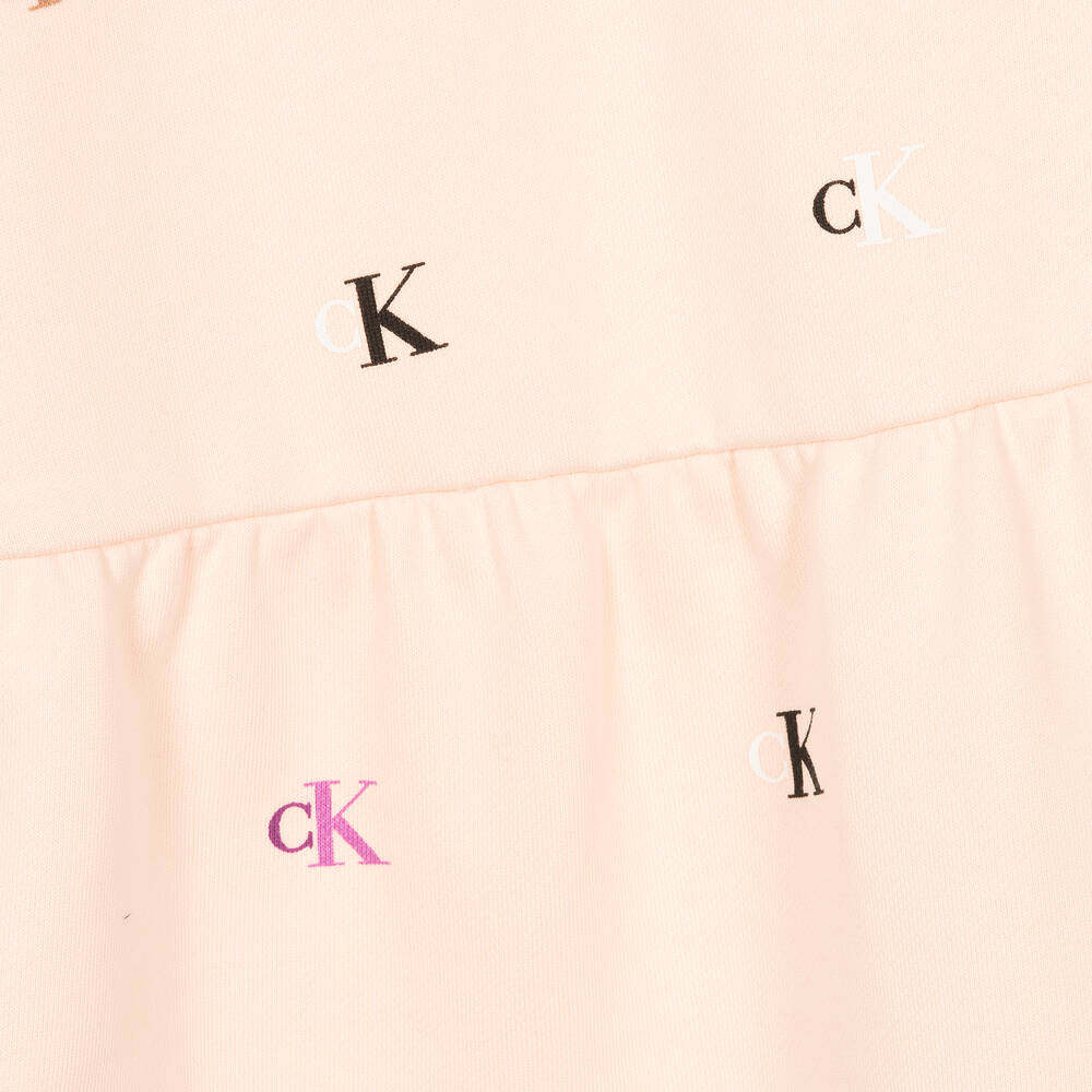 Calvin Klein Джинсы-Розовое платье с принтом-монограммой | Childrensalon Outlet