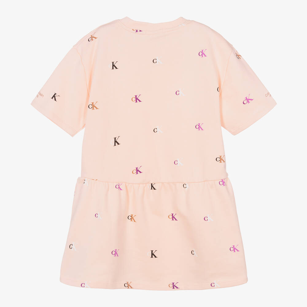 Calvin Klein Джинсы-Розовое платье с принтом-монограммой | Childrensalon Outlet