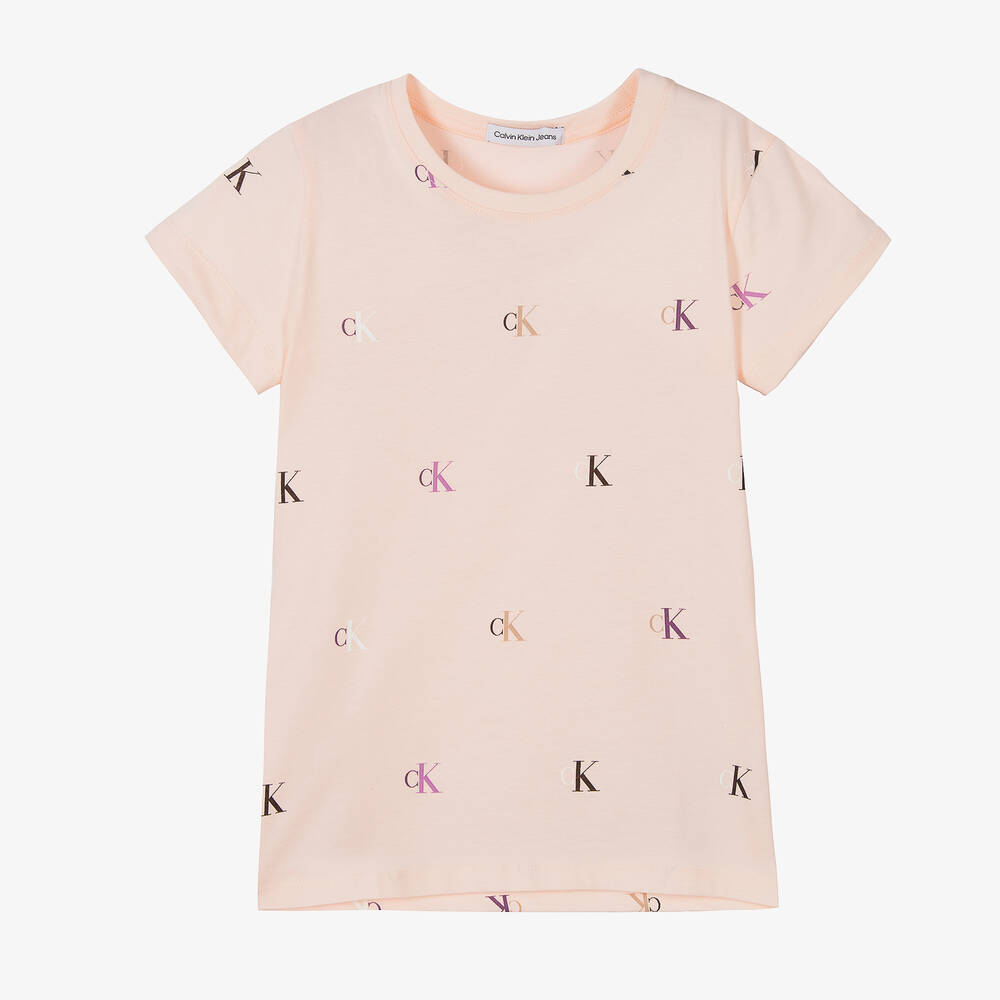 Calvin klein jeans t shirt pink sale
