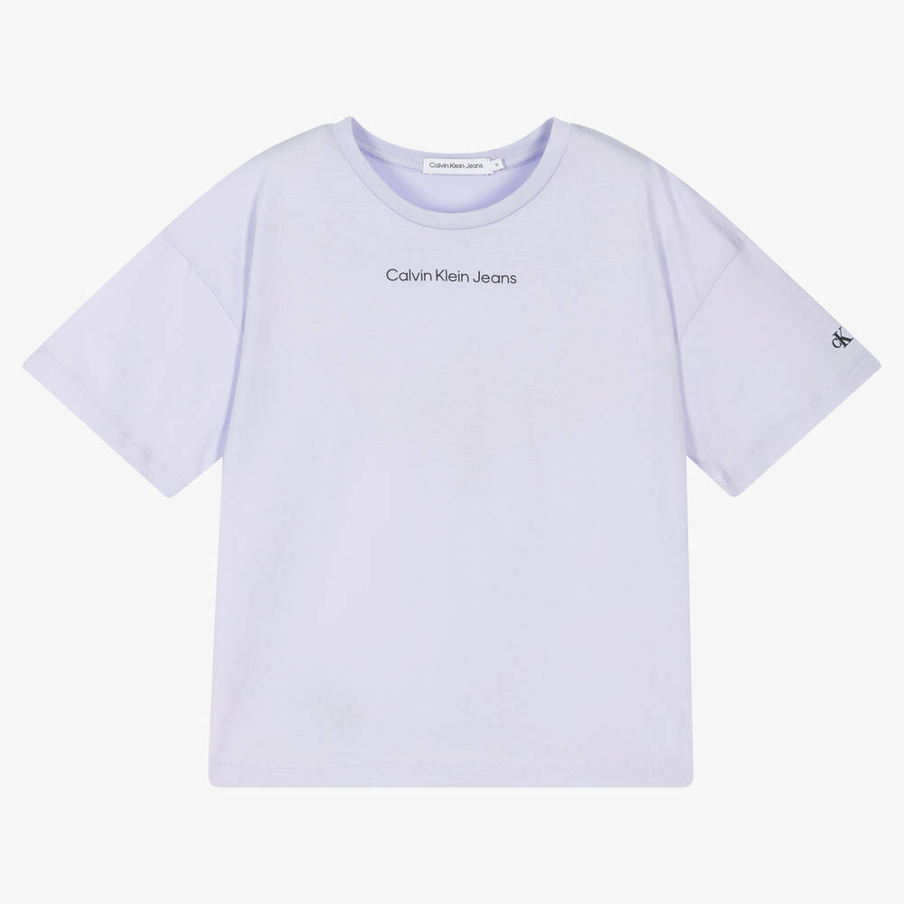 Calvin Klein Jeans - Фиолетовая футболка для девочек-подростков | Childrensalon