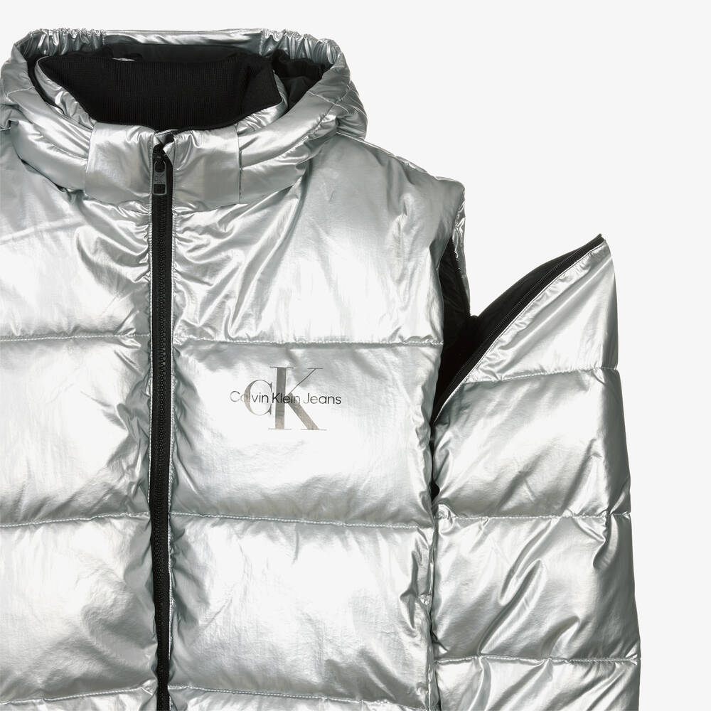 Calvin Klein Джинсы-Серебристая куртка 2-в-1 | Childrensalon Outlet