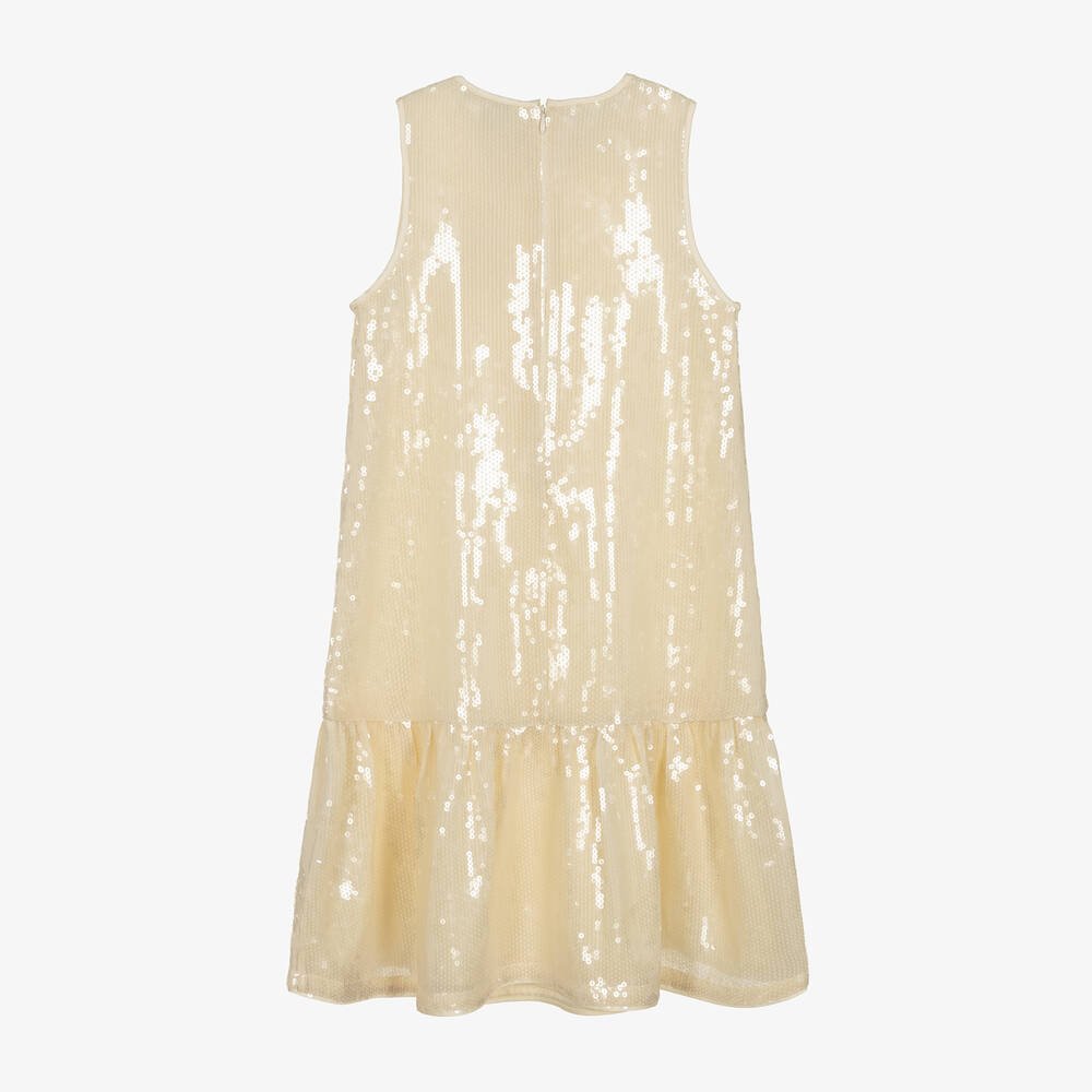 Calvin Klein-Teen Girls Sleeveless Ivory Sequin Dress | Childrensalon Outlet