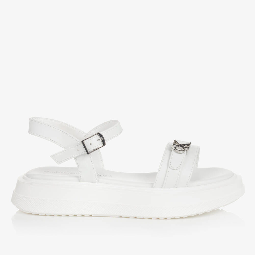 Calvin Klein-Teen Girls White Sandals | Childrensalon Outlet