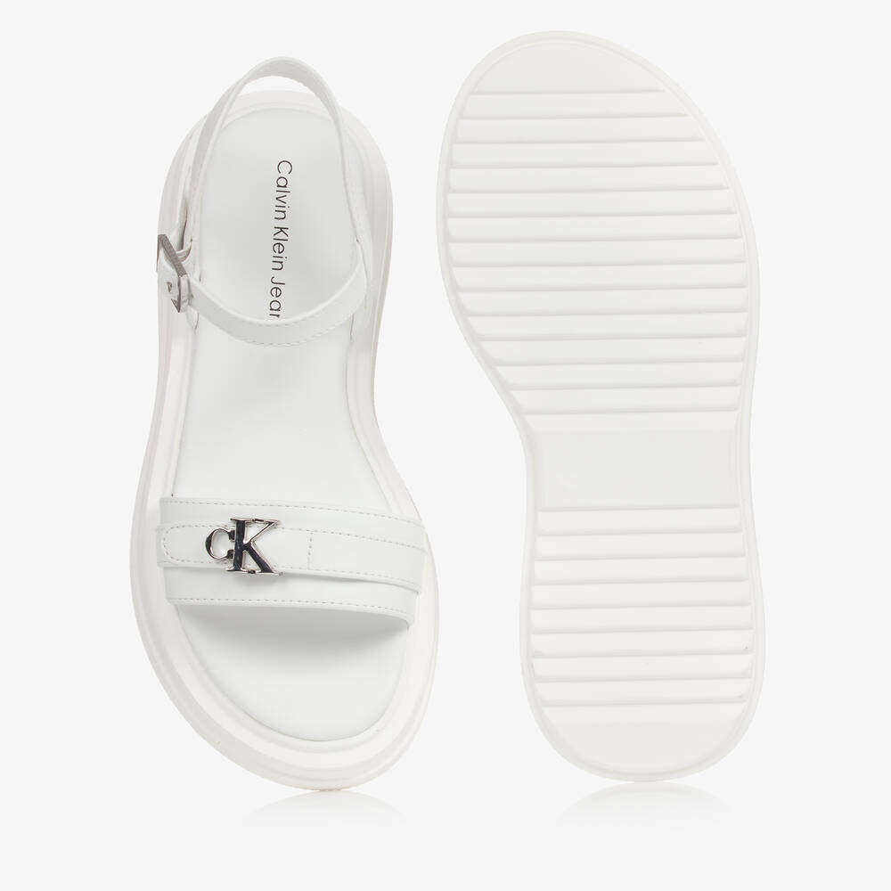 Calvin Klein-Teen Girls White Sandals | Childrensalon Outlet