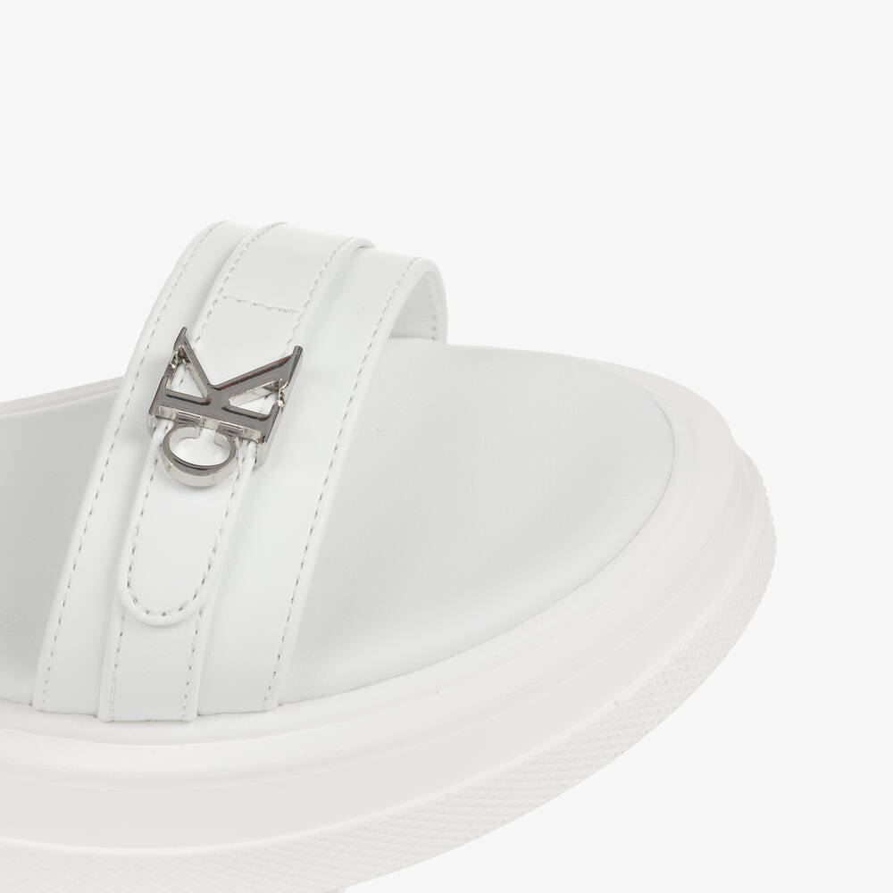 Calvin Klein-Teen Girls White Sandals | Childrensalon Outlet