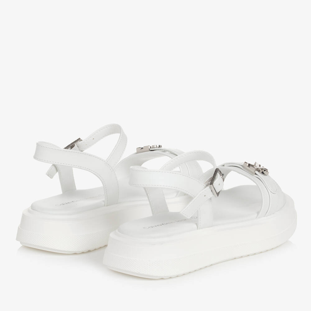 Calvin Klein-Teen Girls White Sandals | Childrensalon Outlet