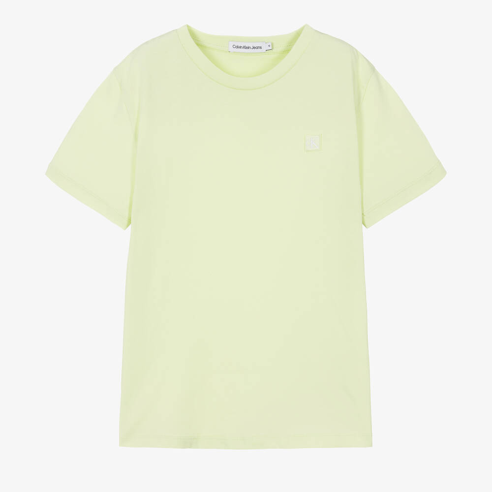 Calvin Klein-Teen Green Cotton T-Shirt | Childrensalon Outlet