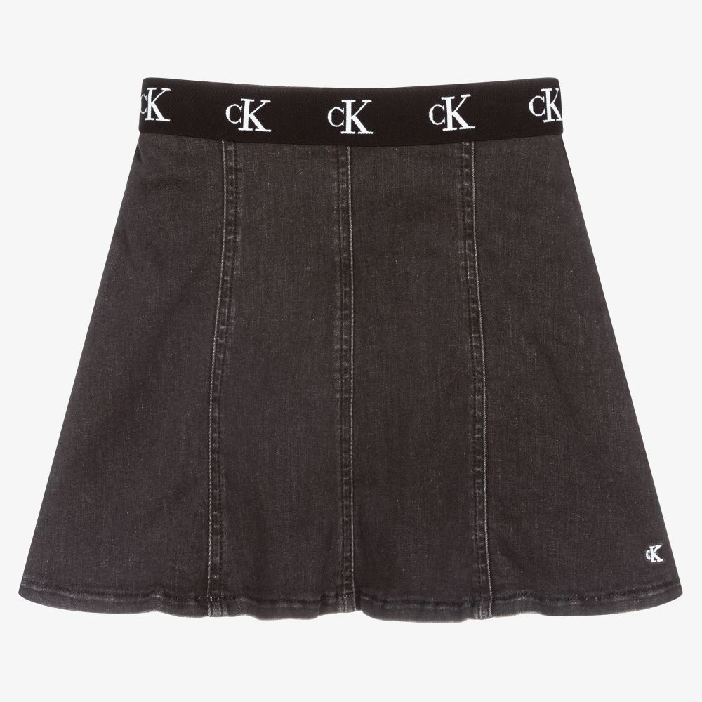 Calvin Klein Jeans - Teen Grey Flared Denim Skirt | Childrensalon