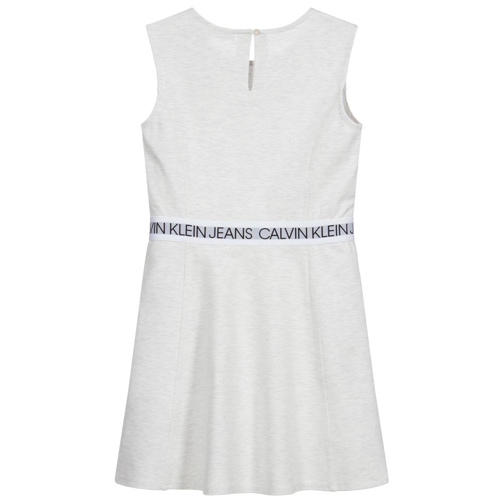 Calvin Klein Jeans-Teen Grey Logo Dress | Childrensalon Outlet