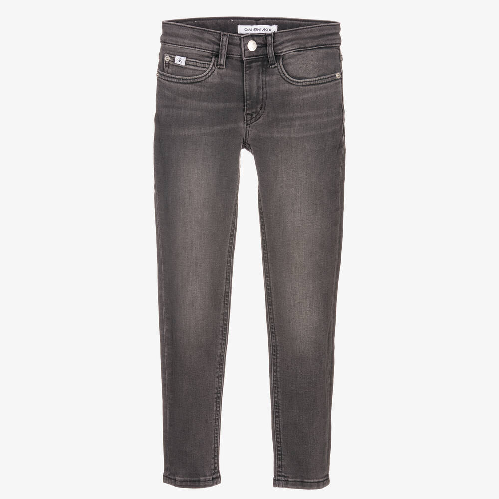 Calvin Klein Jeans - Enge Teen Jeans mit grauer Waschung | Childrensalon