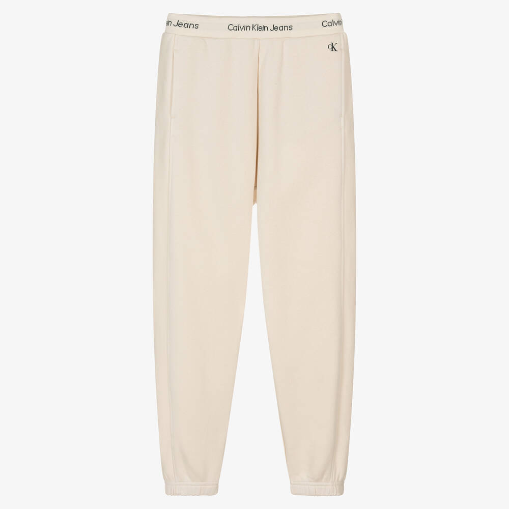 Calvin Klein - Teen Ivory Cotton Joggers | Childrensalon