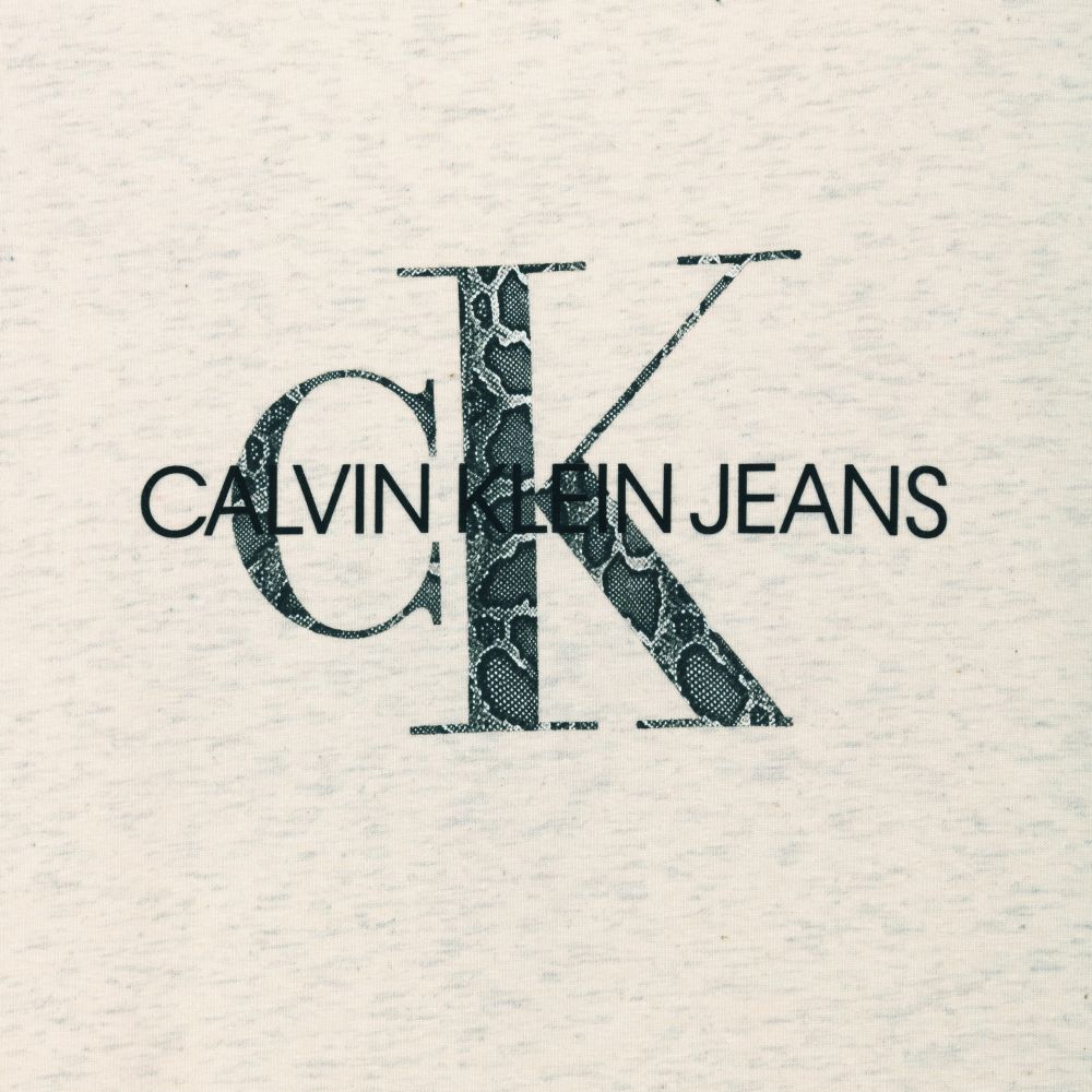 Calvin Klein Джинсы-Кремовое платье с надписью под змеиную кожу для подростков | Childrensalon Outlet