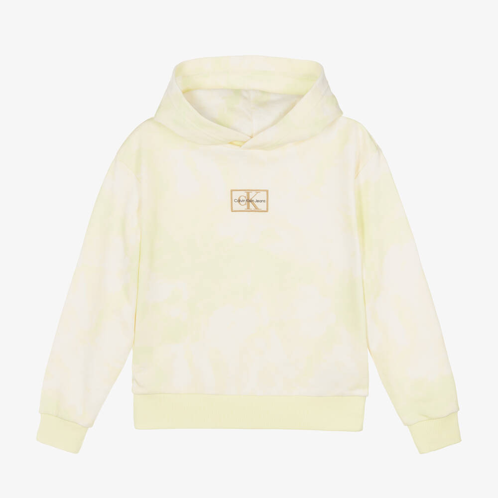 Teen Light Green Bleached Cotton Hoodie