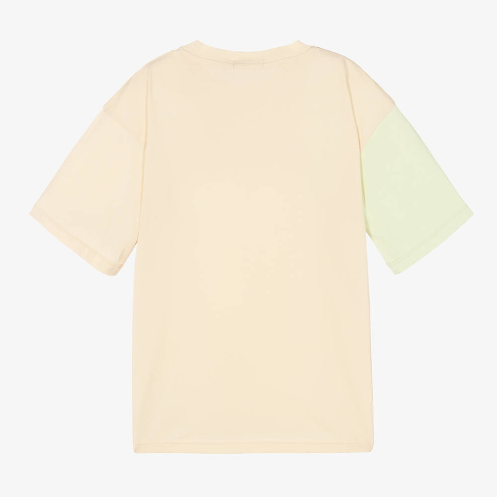 Calvin Klein Джинсы-Бежевая хлопковая футболка | Childrensalon Outlet