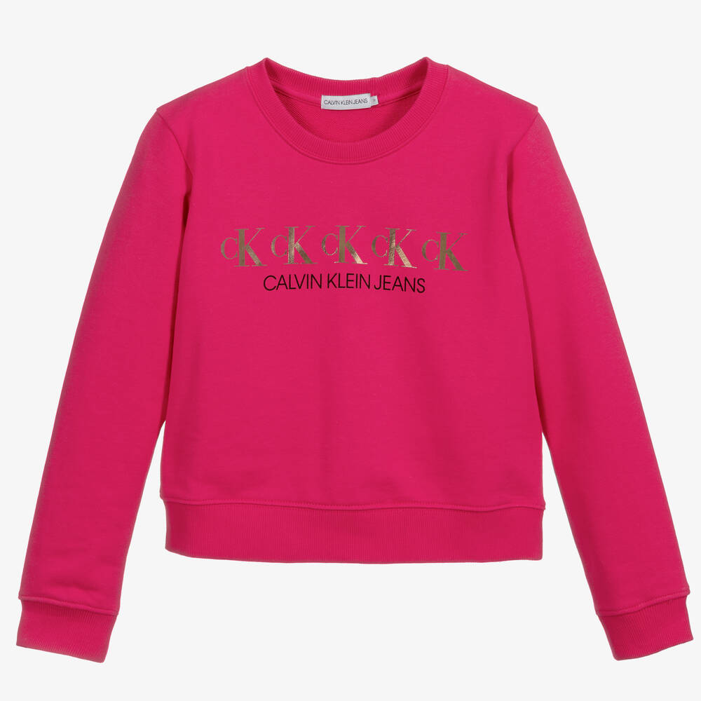 Calvin Klein Jeans - Teen Pink Logo Sweatshirt | Childrensalon