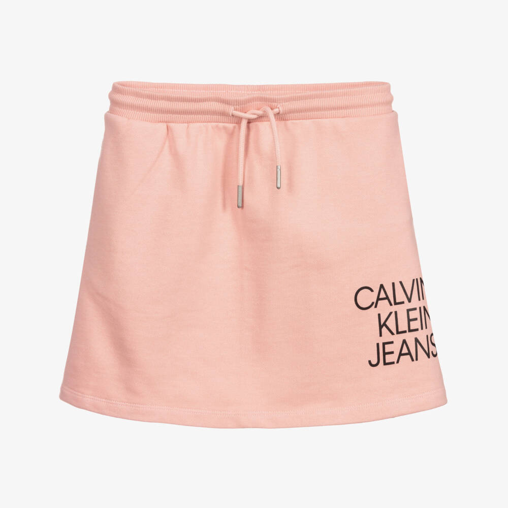 Calvin Klein Джинсы-Розовая юбка из органического хлопка для подростков | Childrensalon Outlet