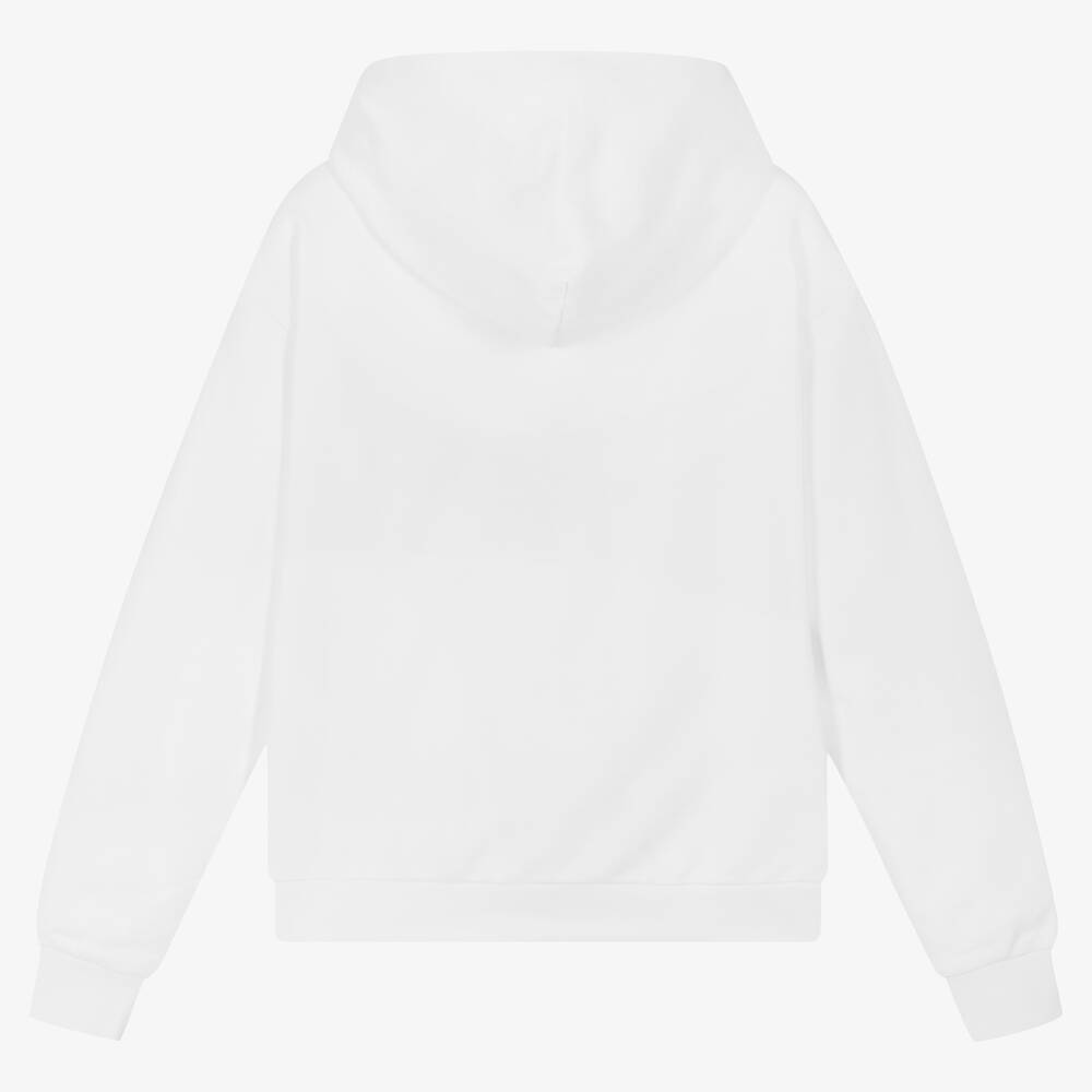 Calvin Klein Джинсы-Белая хлопковая худи для подростков | Childrensalon Outlet