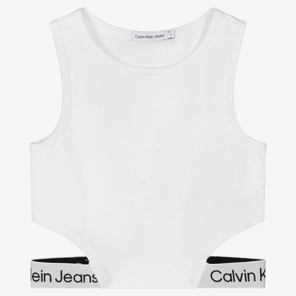 calvin klein top white