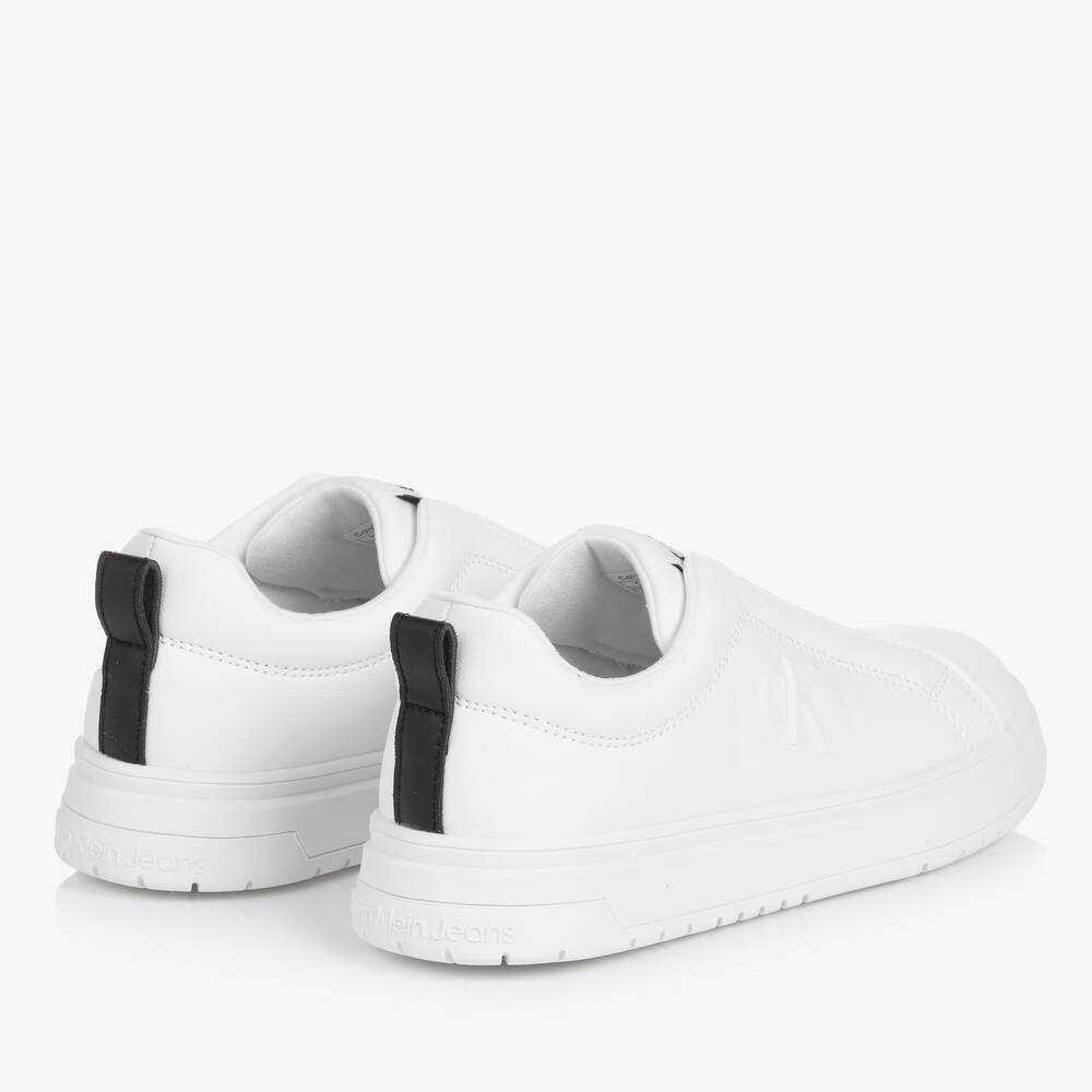 Calvin Klein-Teen White Slip-on Trainers | Childrensalon Outlet