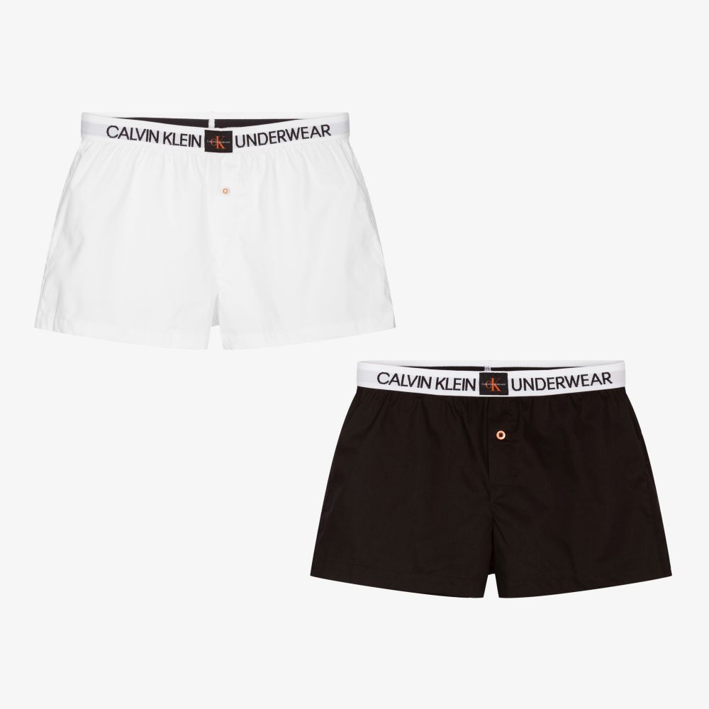 Calvin Klein - Boxershorts in Weiß und Schwarz (2er-Pack) | Childrensalon