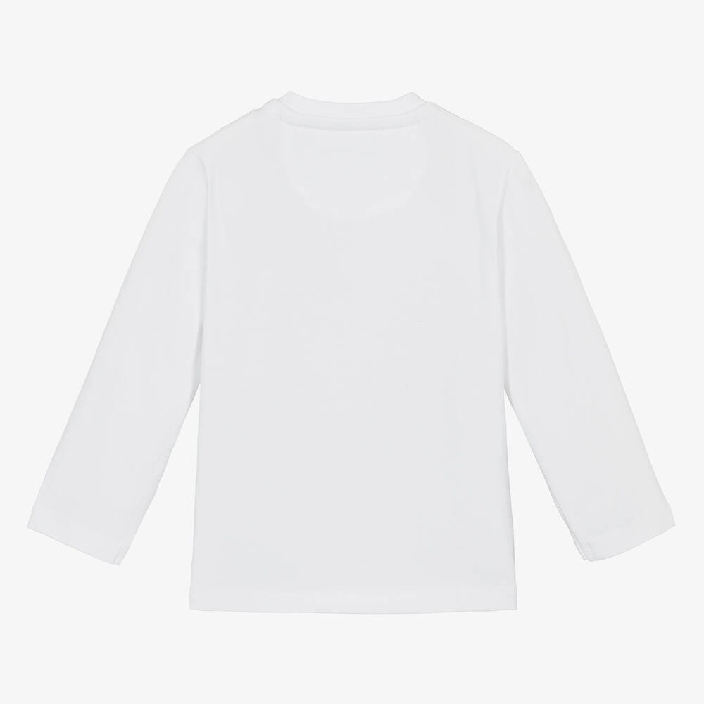 Calvin Klein-White Cotton Top | Childrensalon Outlet