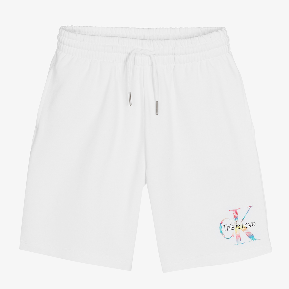 Calvin Klein Jeans - Short blanc arc-en-ciel | Childrensalon