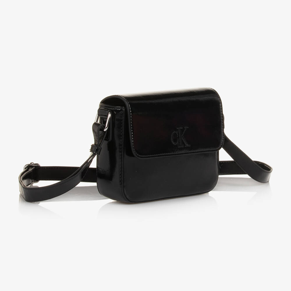 Calvin Klein-حقيبة جلد صناعي سوداء للأنيقات الصغيرات | Childrensalon Outlet