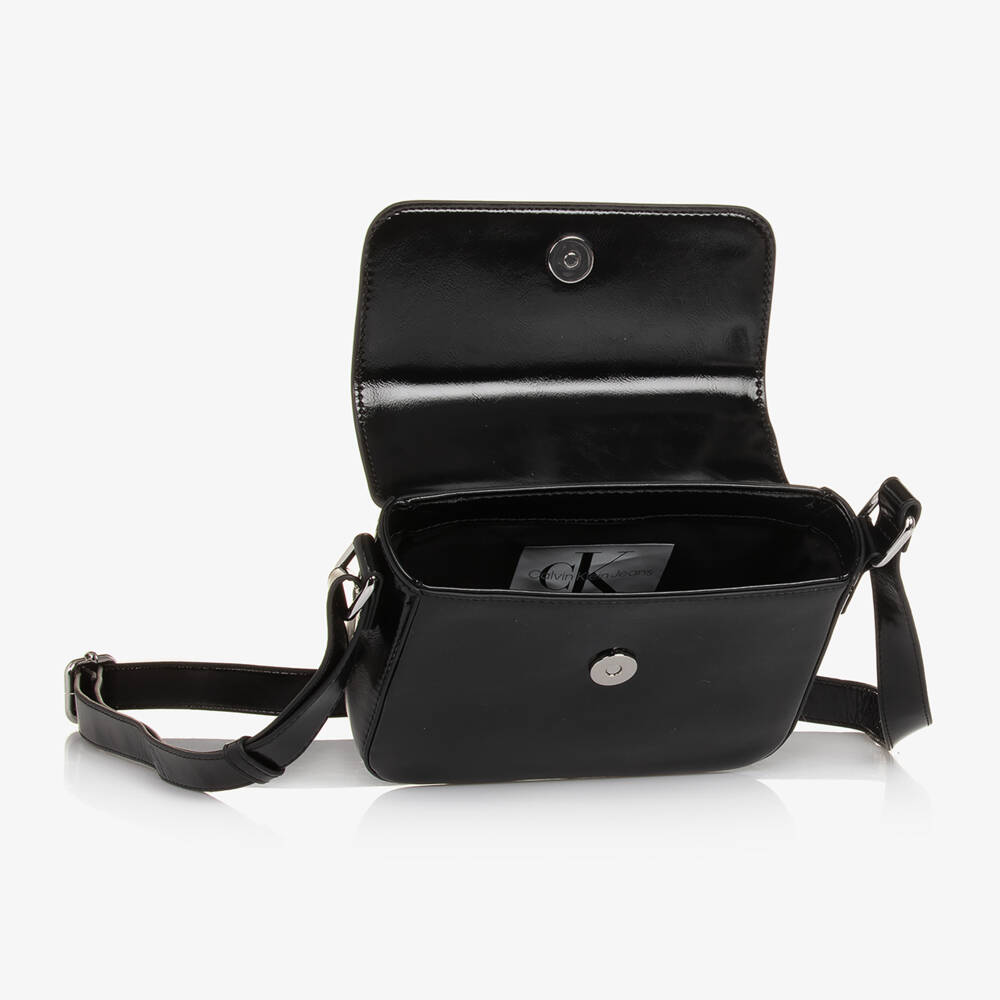 Calvin Klein-حقيبة جلد صناعي سوداء للأنيقات الصغيرات | Childrensalon Outlet