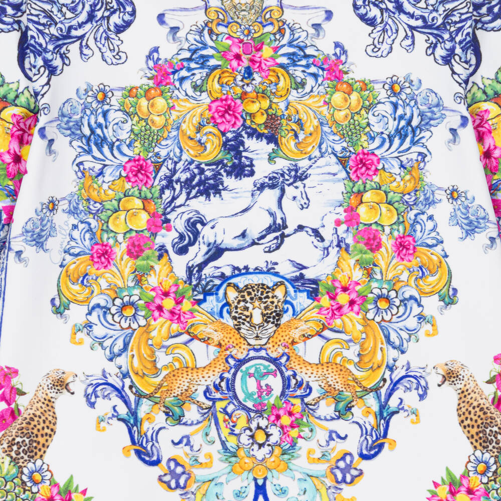 Camilla Kids-Baby Girls Long Sleeve Baroque Print Tankini | Childrensalon Outlet