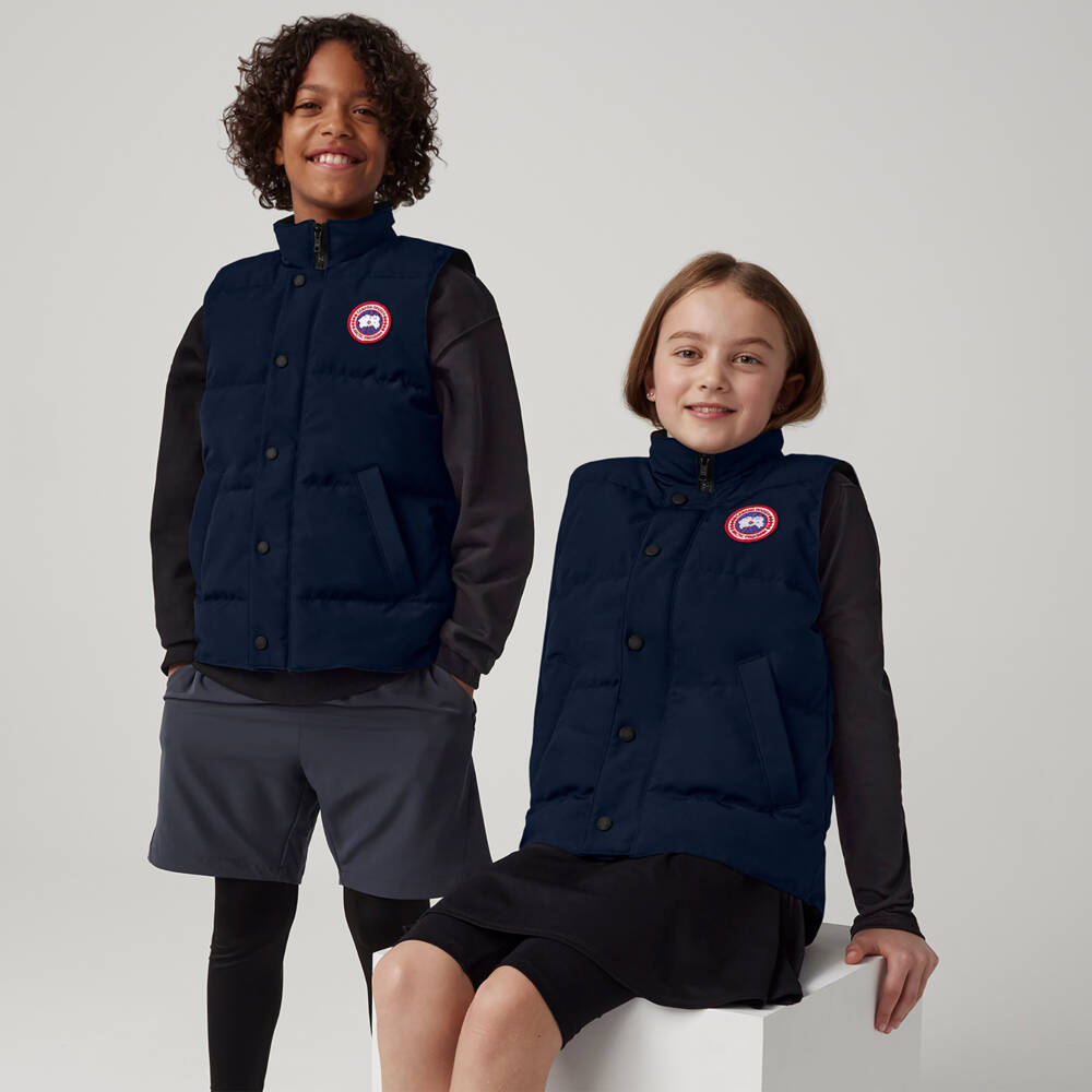 Canada Goose-Navy Blue Down Padded Vanier Gilet | Childrensalon Outlet