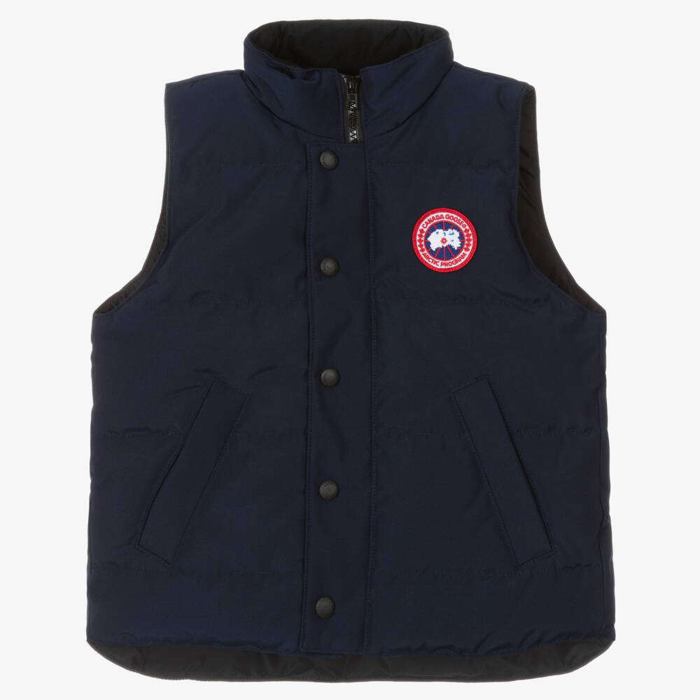 Canada Goose-Navy Blue Down Padded Vanier Gilet | Childrensalon Outlet