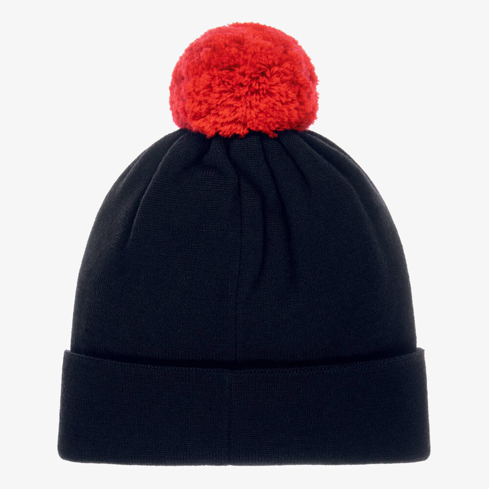 Canada Goose-Navy Blue Merino Wool Pom-Pom Hat | Childrensalon Outlet
