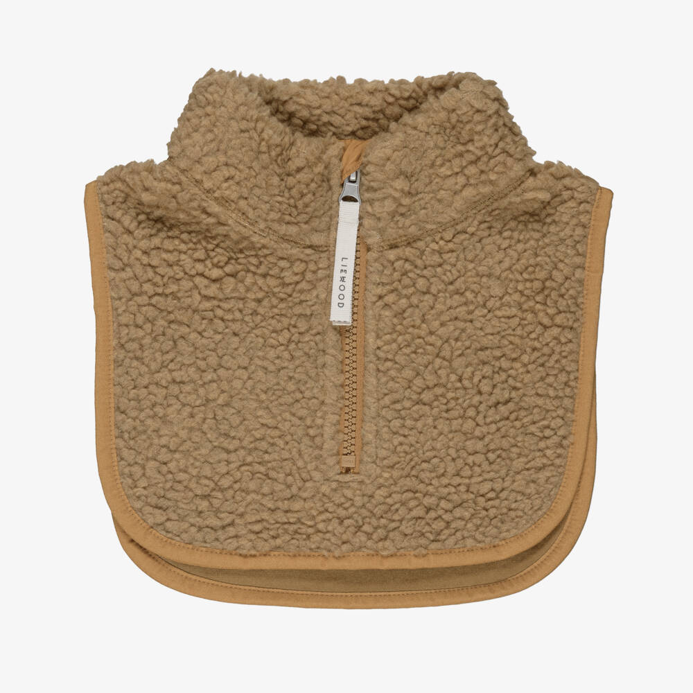 Liewood-Caramel Beige Sherpa Fleece Neck Warmer | Childrensalon Outlet
