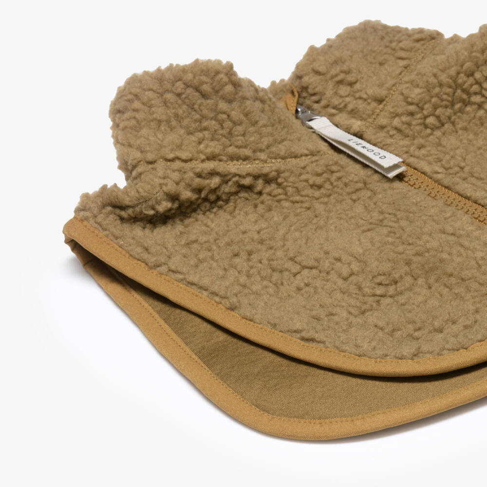 Liewood-Caramel Beige Sherpa Fleece Neck Warmer | Childrensalon Outlet