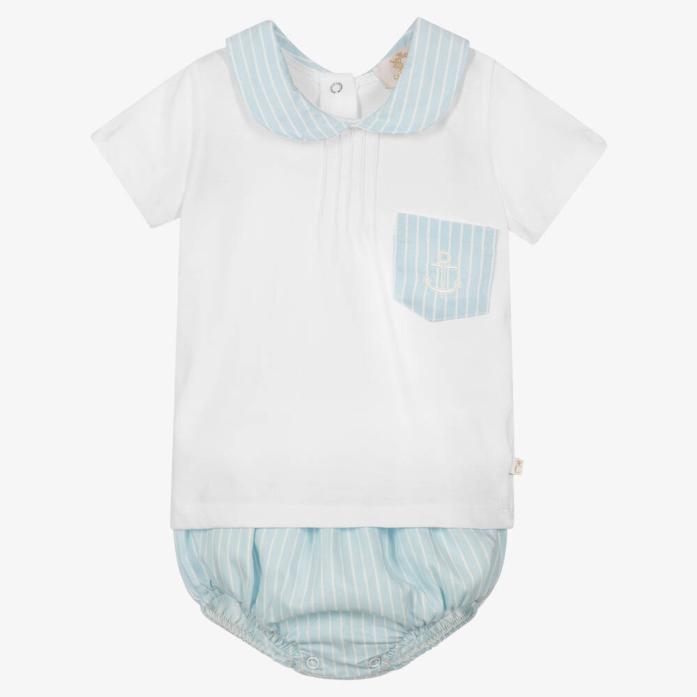 Caramelo Kids - Baby Boys Blue Shorts Set | Childrensalon